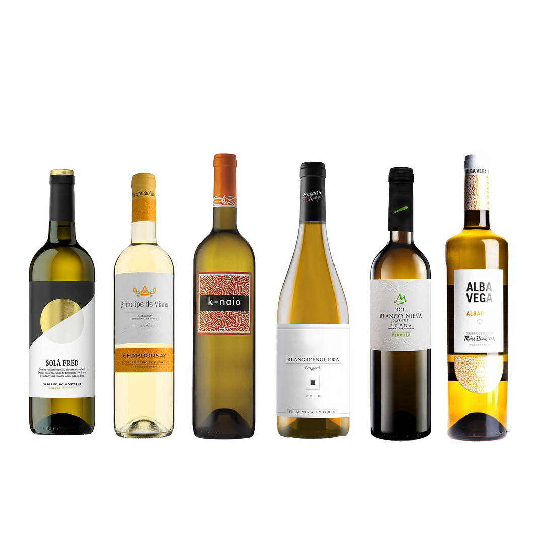Proefpakket met betaalbare witte wijnen uit Spanje
